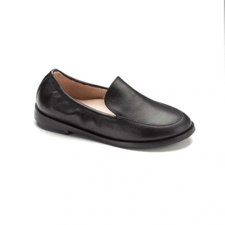 22677 - Black Soft Leather Slip On for Boy by Beberlis