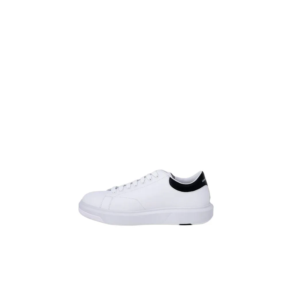 Armani Exchange Black And White Leather Sneaker