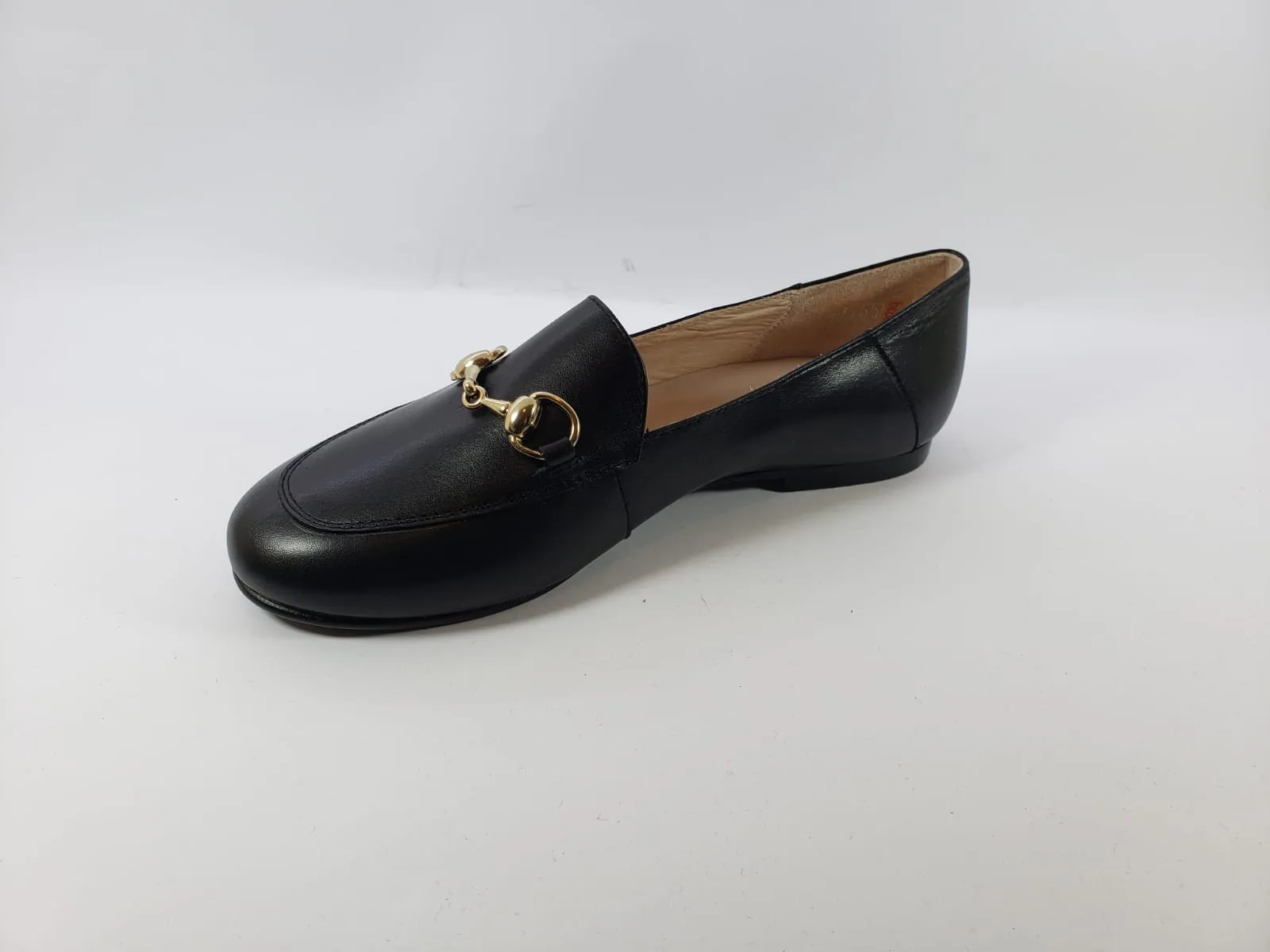 Beberlis Black Buckle Slip On Loafers