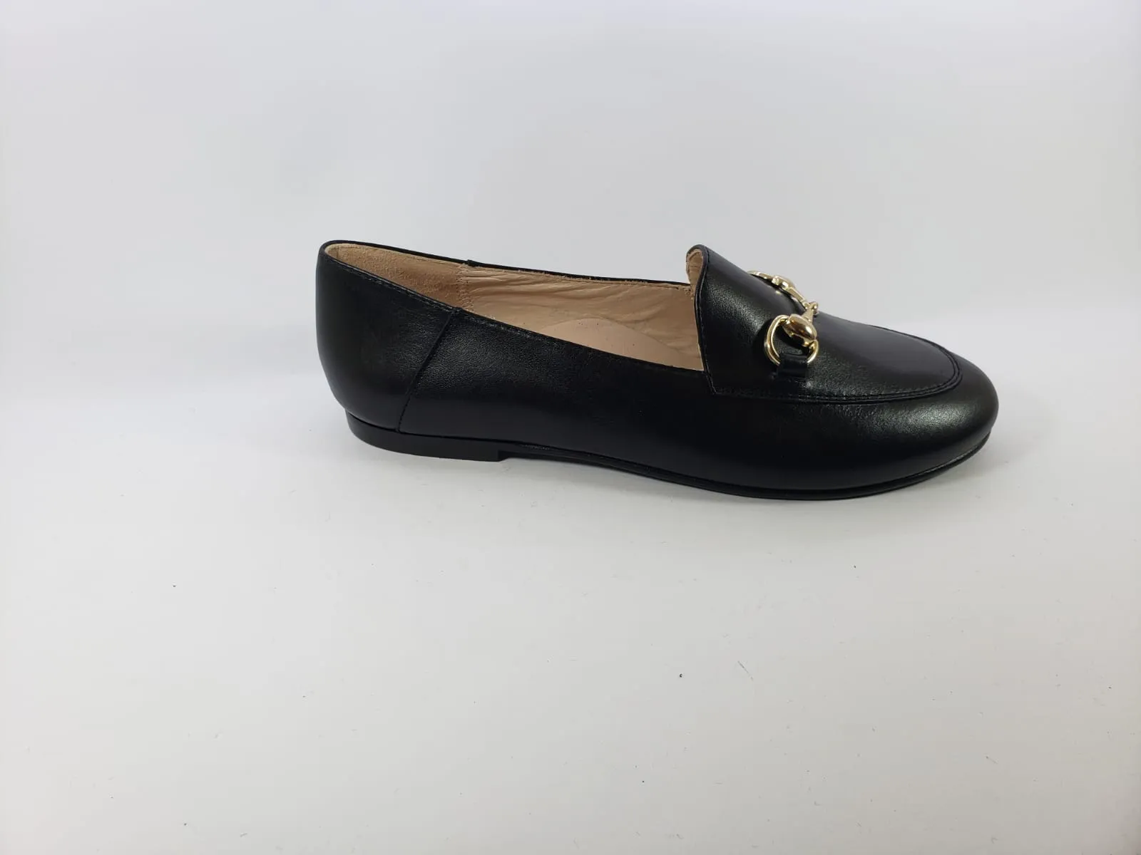 Beberlis Black Buckle Slip On Loafers