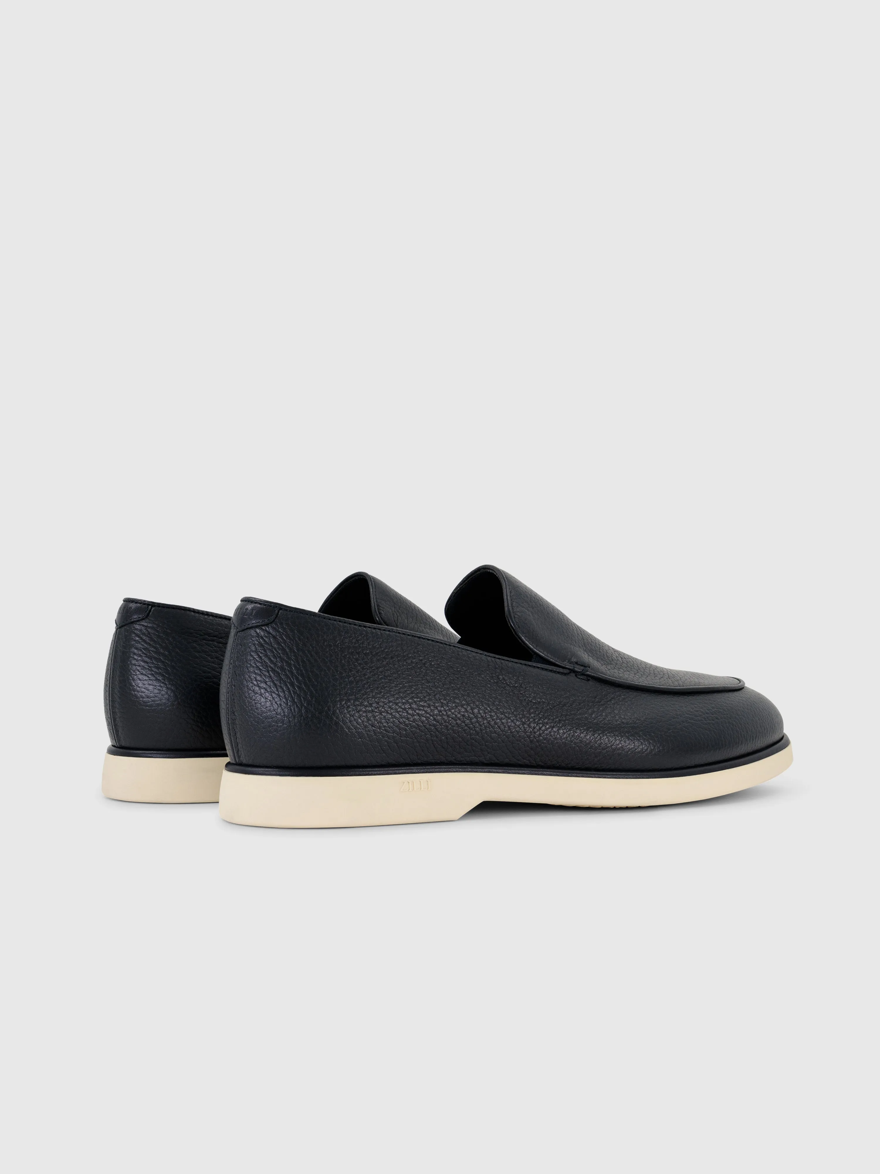 Casual Loafers in Deerskin Dark Navy