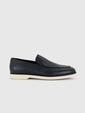 Casual Loafers in Deerskin Dark Navy