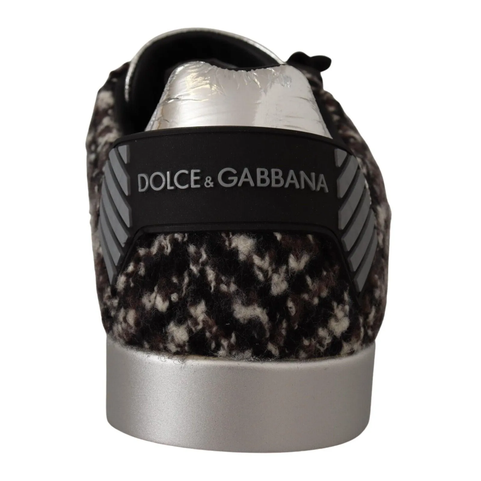 Dolce & Gabbana Silver Elegance Leather Sneakers