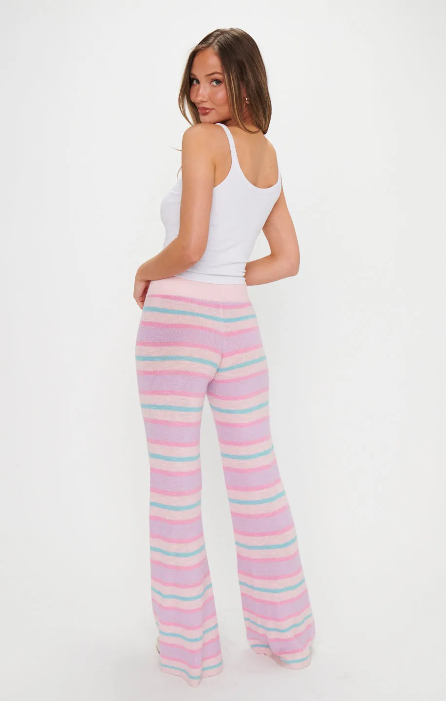 Feel Good Pants ~ Cotton Candy Stripe Knit