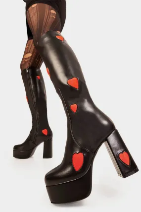 Jam Tarts Wide Calf Platform Knee High Boots