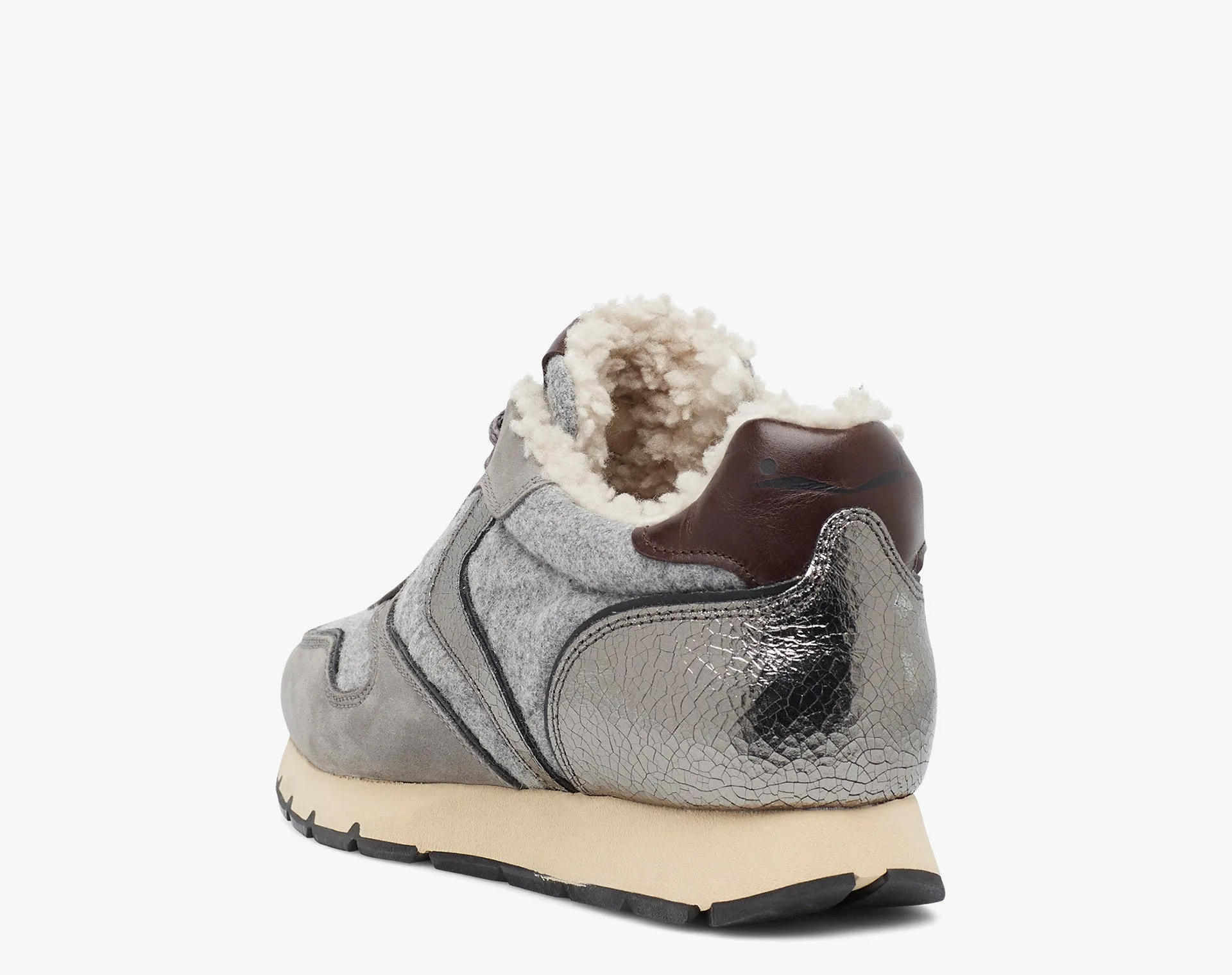 Julia Fur Lined Sneaker - Grey