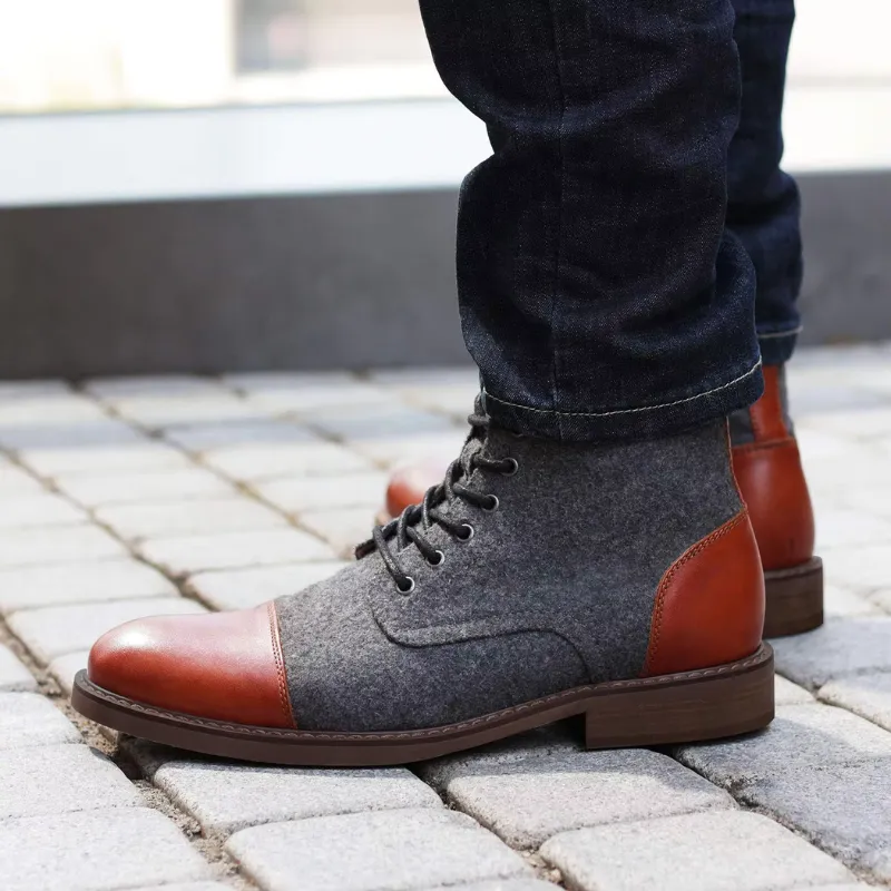 Men's Classic Suede Lace Up Vegan Leather Boots | Eco-Friendly Materials for All Seasons