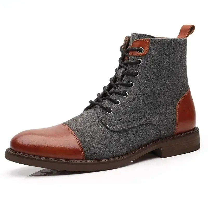 Men's Classic Suede Lace Up Vegan Leather Boots | Eco-Friendly Materials for All Seasons