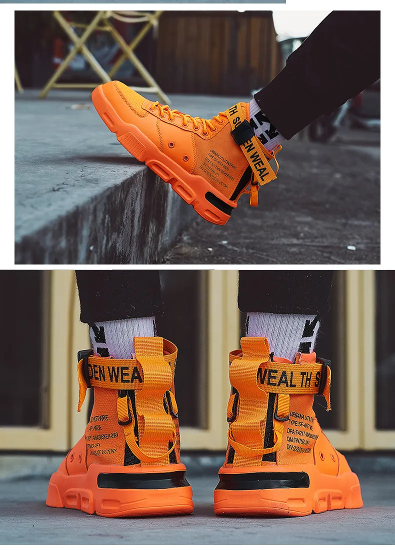 Men's Fashion Outdoor Orange Sneakers