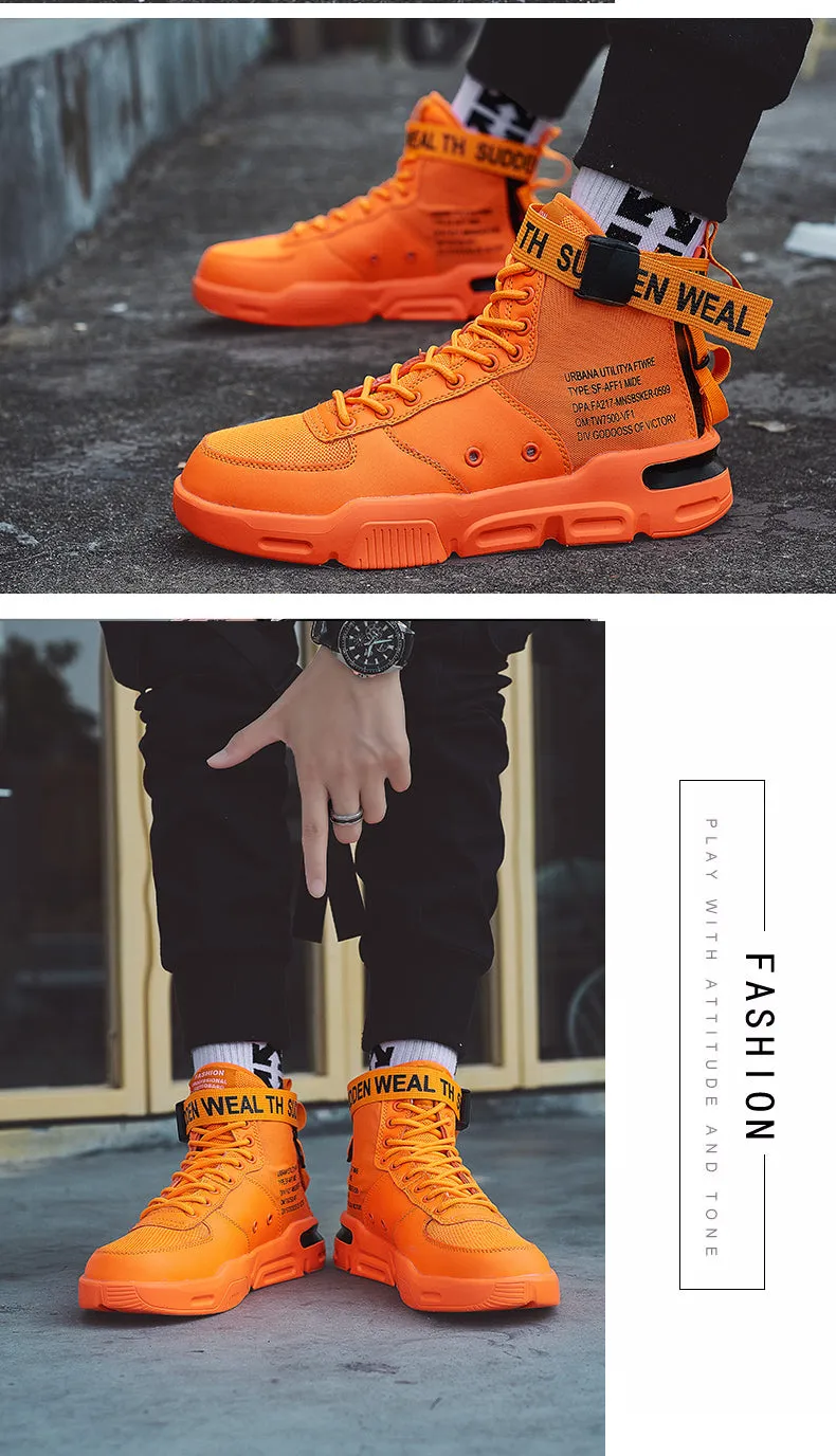 Men's Fashion Outdoor Orange Sneakers