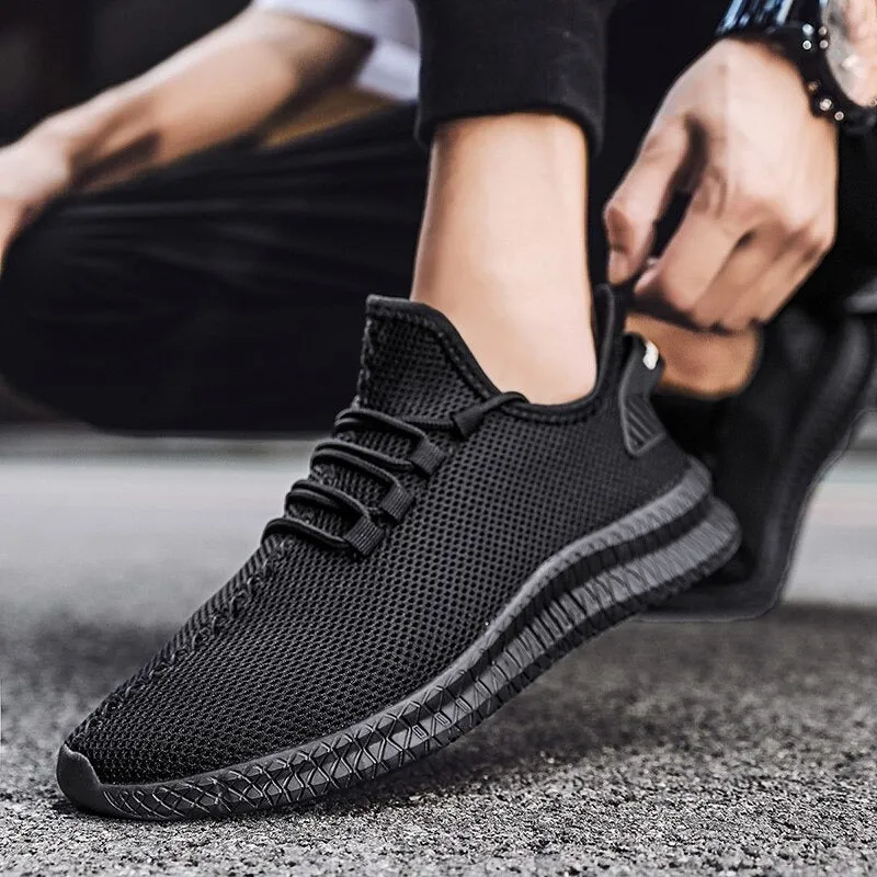 Men's Spring/Autumn Mesh Breathable Lace-Up Sneakers | Lightweight Shoes