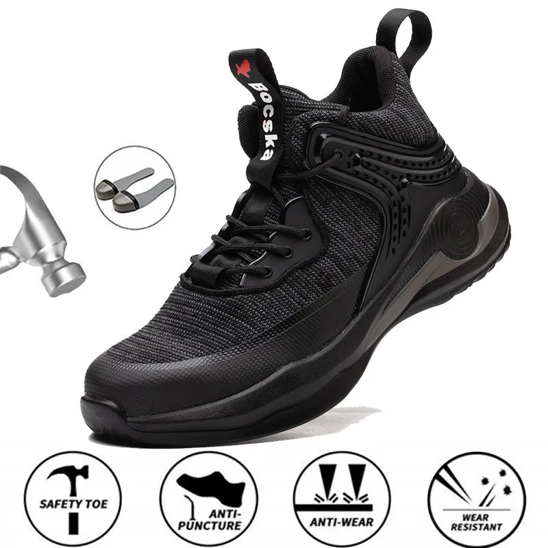 Mens Work Shoes New Indestructible Steel Toe Cap Male Safety Shoes