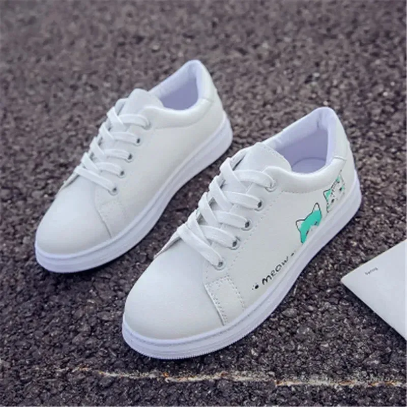 Naomi - Trendy White Casual Sneakers for Women