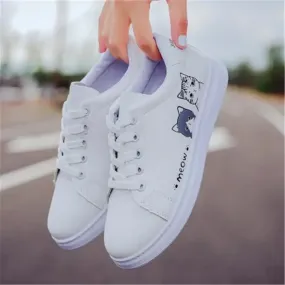 Naomi - Trendy White Casual Sneakers for Women