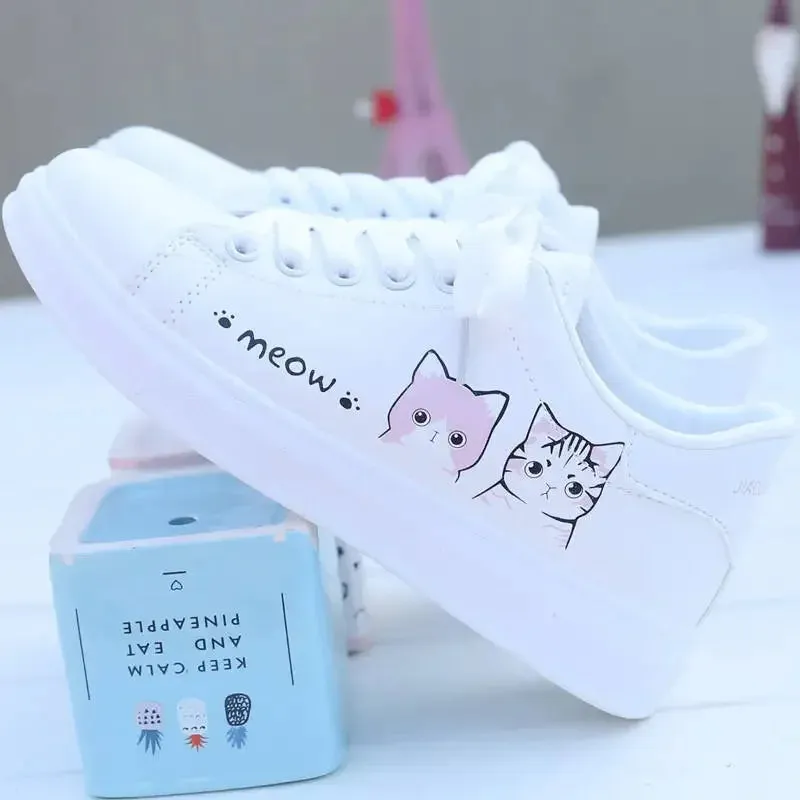 Naomi - Trendy White Casual Sneakers for Women