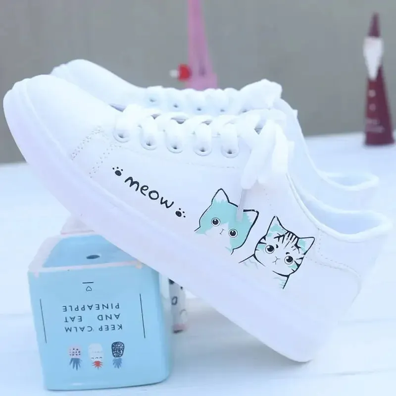 Naomi - Trendy White Casual Sneakers for Women