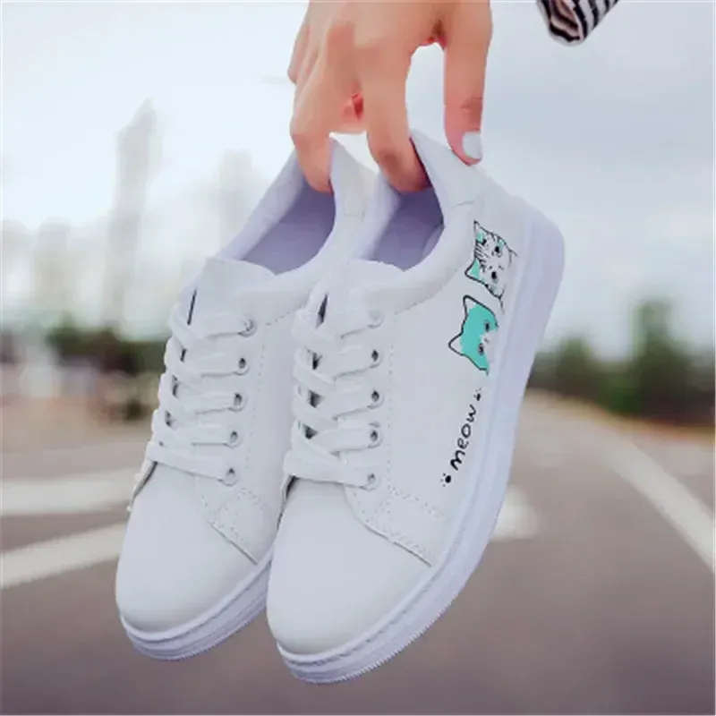 Naomi - Trendy White Casual Sneakers for Women