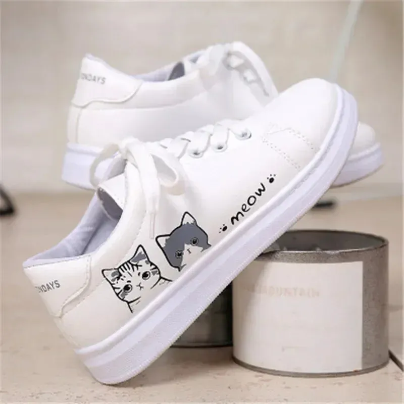 Naomi - Trendy White Casual Sneakers for Women