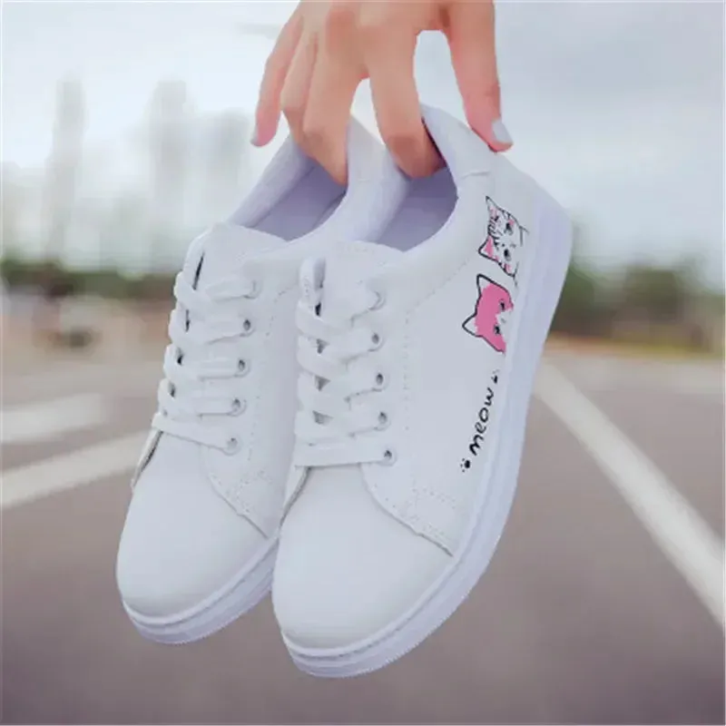 Naomi - Trendy White Casual Sneakers for Women