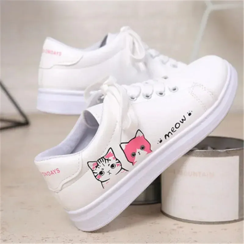 Naomi - Trendy White Casual Sneakers for Women