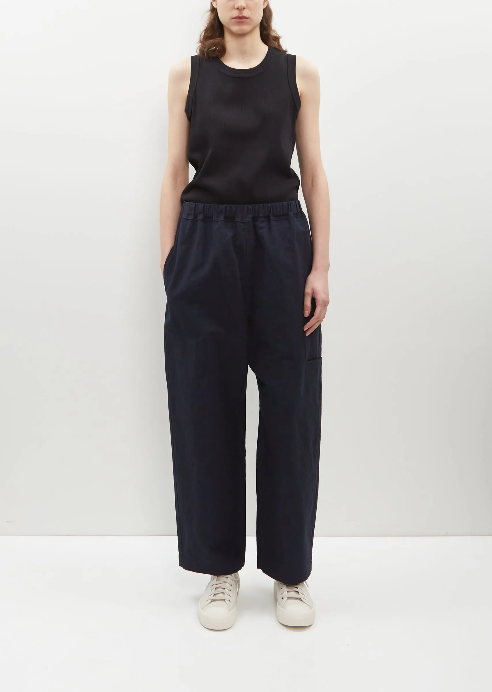 Pluck Linen-Cotton Pants