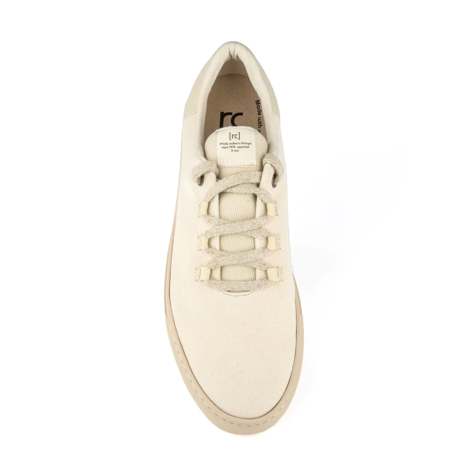 RC Unisex Recycled Cotton Vegan Sneakers | Beige