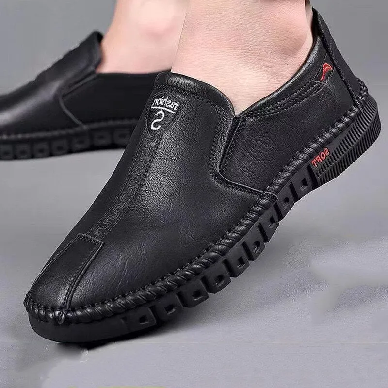 Soft Bottom Leather Slip-on