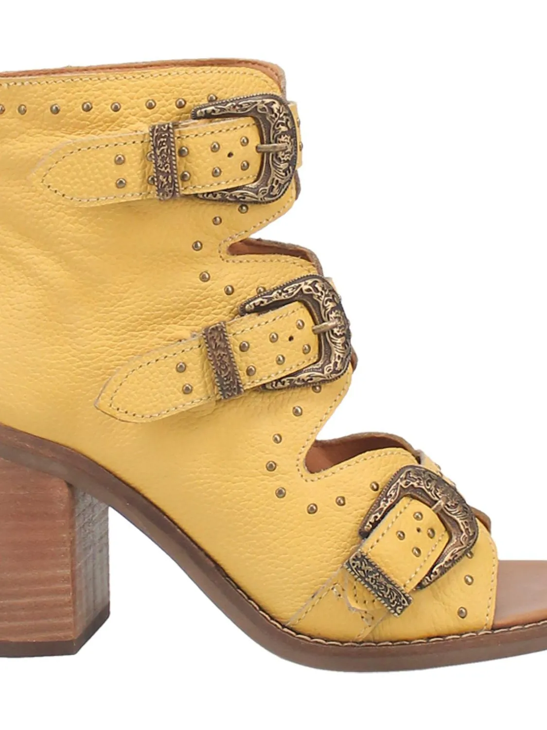 Sohiwoo Ziggy Buckle Bootie- Yellow