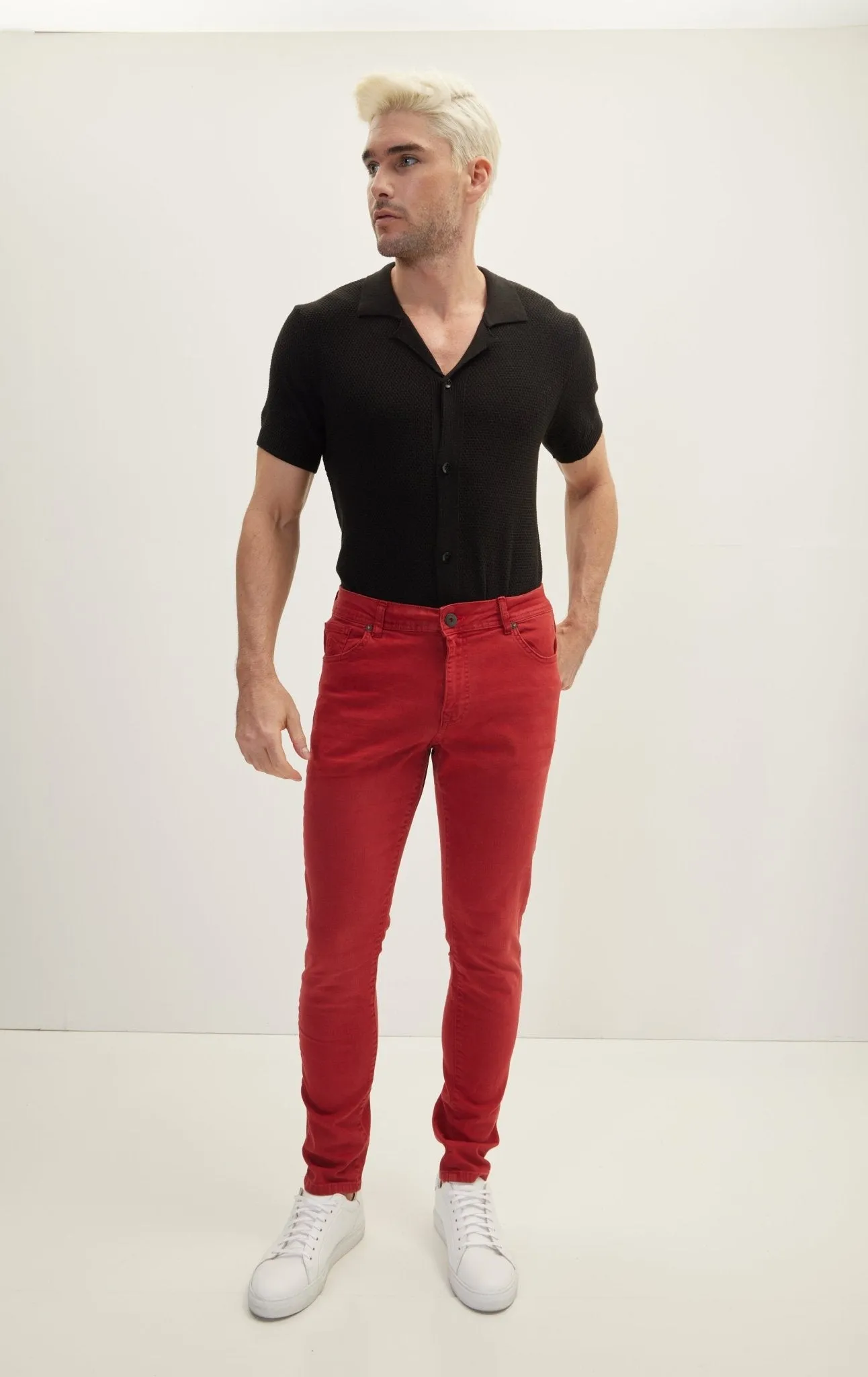 Spring Tapered Denim - Red