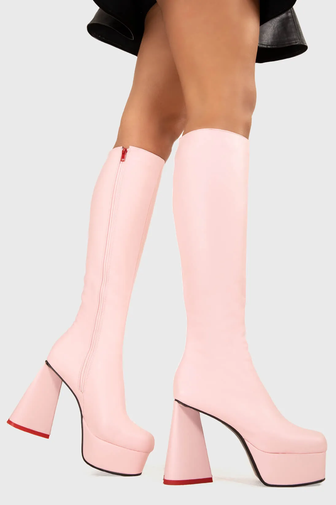 Sweet Talker Wide Calf Platform Knee High Boots