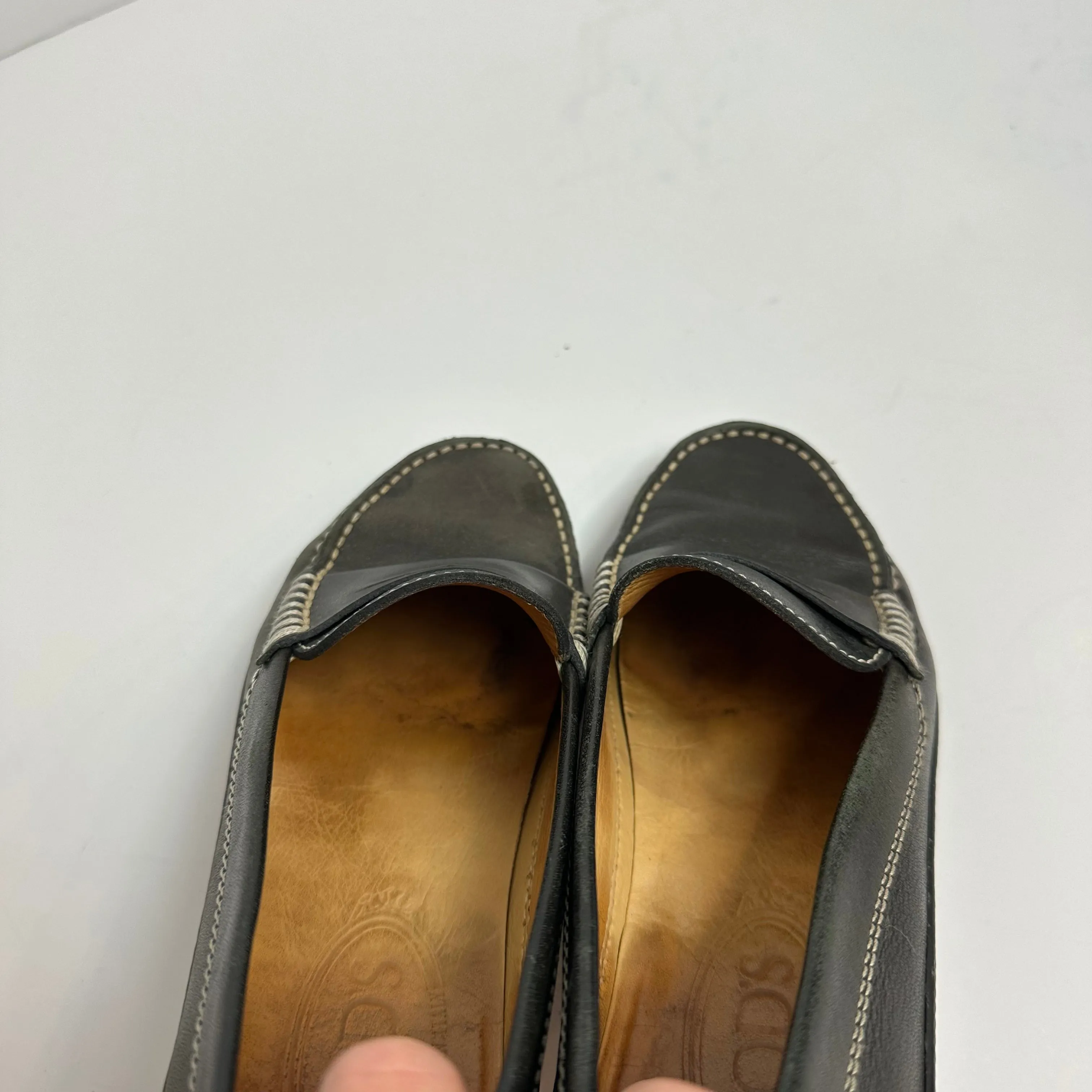 Tods Loafer Gommino Black Leather Slip On 36