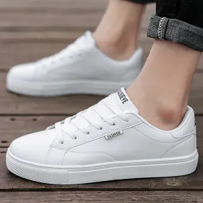 white sneakers men flats sport shoes 2020