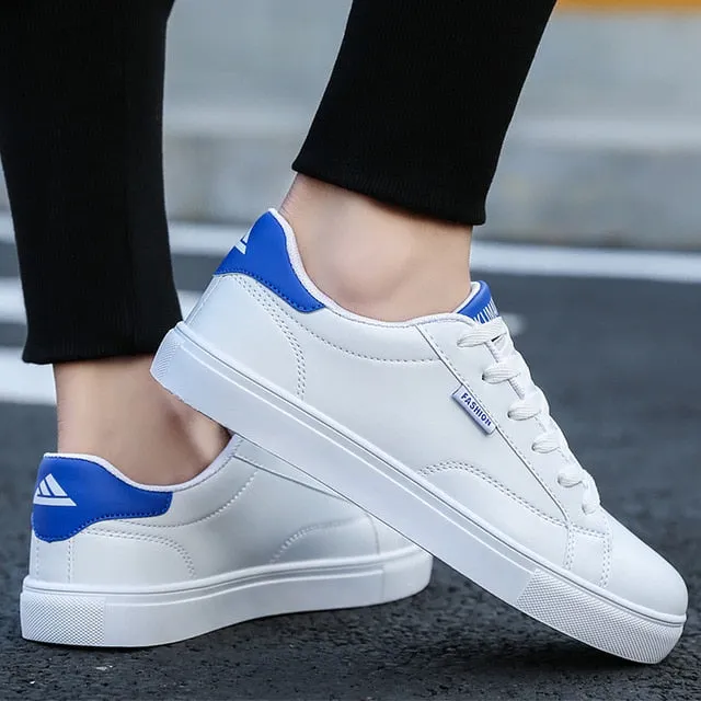 white sneakers men flats sport shoes 2020