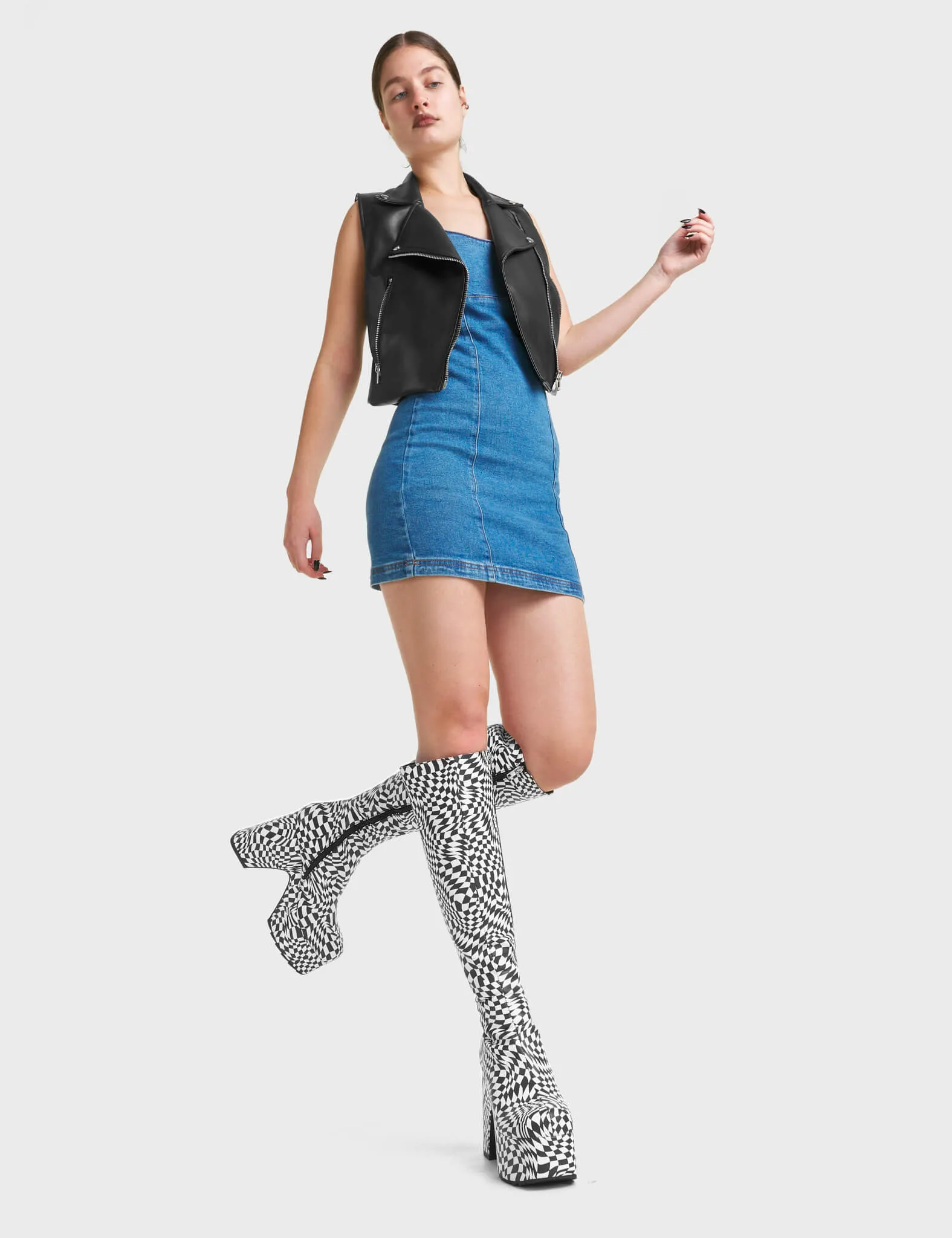 Willpower Platform Knee High Boots