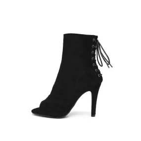 Women's Open Toe Stiletto Dance Boots