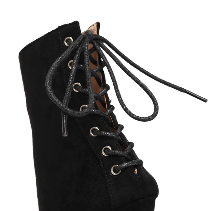 Women's Open Toe Stiletto Dance Boots