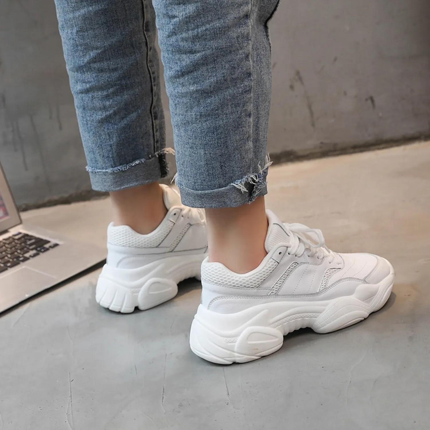 Women's Spring/Autumn Casual Breathable Platform Sneakers