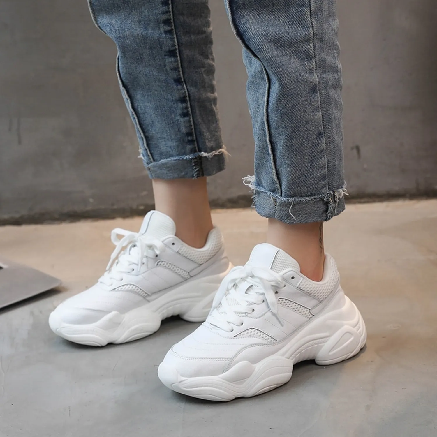 Women's Spring/Autumn Casual Breathable Platform Sneakers