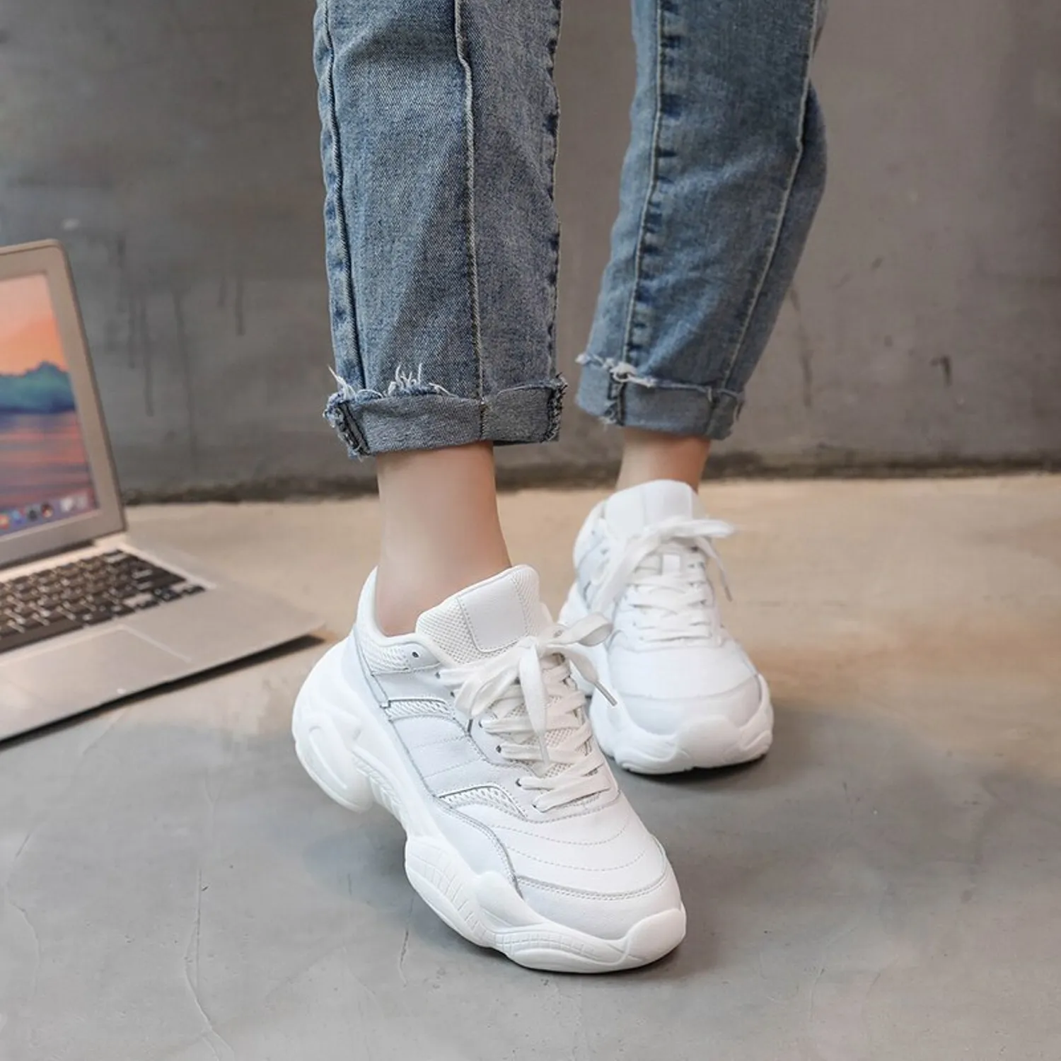 Women's Spring/Autumn Casual Breathable Platform Sneakers