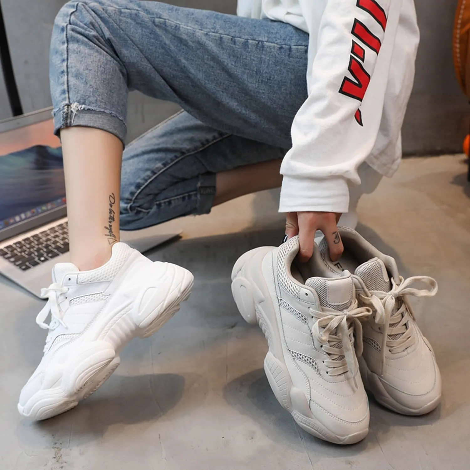 Women's Spring/Autumn Casual Breathable Platform Sneakers